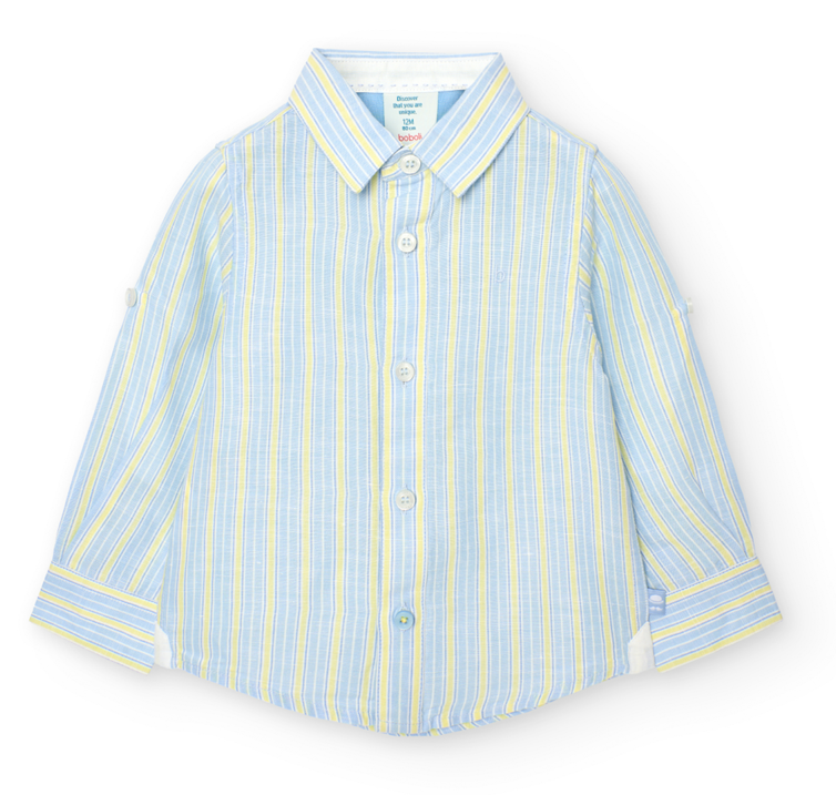 Boboli - Linen Blend L/S Striped Shirt