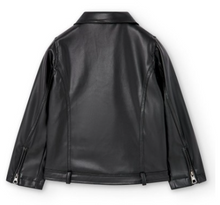 Load image into Gallery viewer, Boboli - Girls Faux Leather Motto Jacket