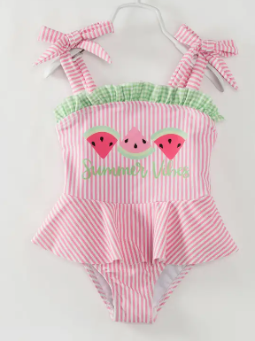 Faire - Watermelon Ruffle Swimsuit