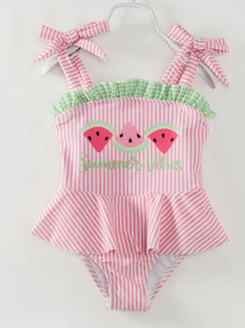 Faire - Watermelon Ruffle Swimsuit