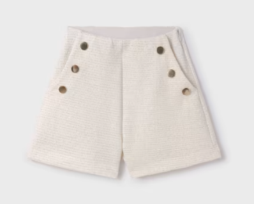 Mayoral- Cream Tweed Shorts