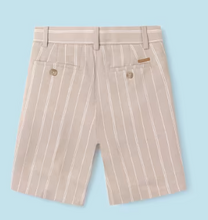 Load image into Gallery viewer, Mayoral- Striped Linen Bermuda Suiting Short