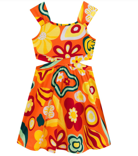 Milon Nanai - Bright Abstract Floral Dress