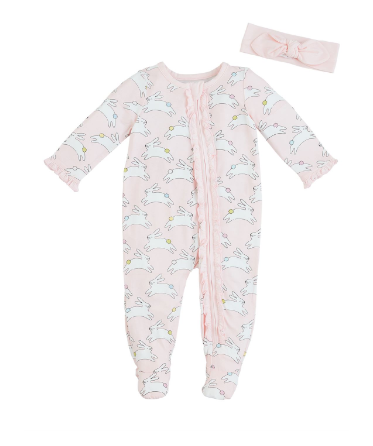 Mud Pie Pointelle Sleeper Gown Set main image 1