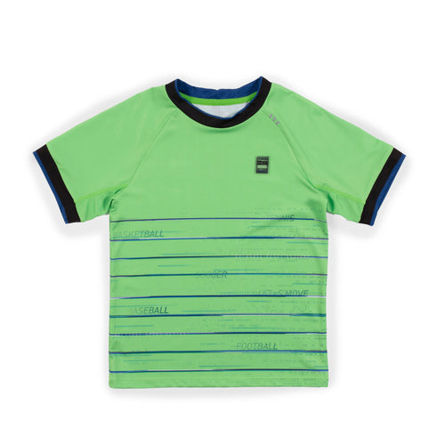Nano - Green and Navy striped Athletic Shirt