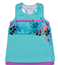Load image into Gallery viewer, Nano - Layered Teal Athletic Tank Top