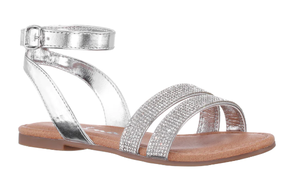 Nina- Cameena Silver Sparkle Sandal