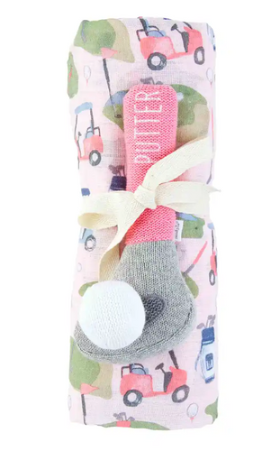 Mud Pie - Golf Swaddle with Rattle
