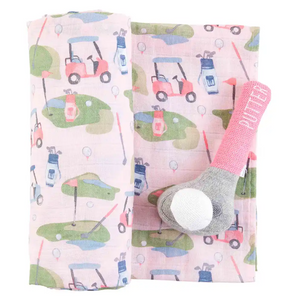 Mud Pie - Golf Swaddle with Rattle