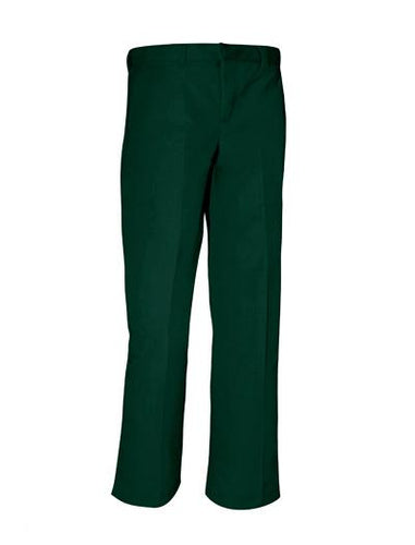 School Apparel - Boy Flat Front Adjustable Waist Pants Green