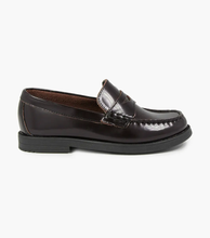 Load image into Gallery viewer, Croquet Penny Loafer in burgundy viewed from the side