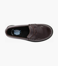 Load image into Gallery viewer, Croquet Penny Loafer in burgundy viewed from the top