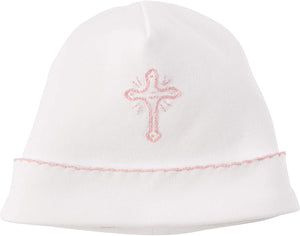 Mud Pie - Embroidered Cross Cap Pink