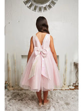 Load image into Gallery viewer, Kid’s Dream - Sequin Back V Bow Dress