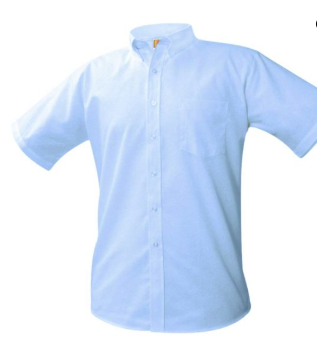 Royal Oak St. Mary - Lt Blue Boys Short Sleeve Oxford