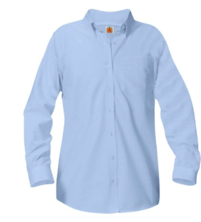 Royal Oak St Mary - Lt Blue Girl Long Sleeve Oxford