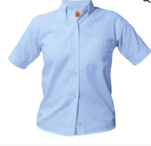 Load image into Gallery viewer, Royal Oak St Mary - Lt Blue Girl Short Sleeve Oxford