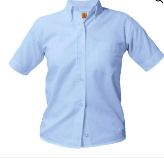 Royal Oak St Mary - Lt Blue Girl Short Sleeve Oxford