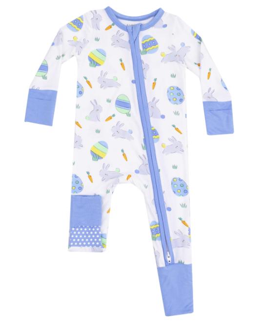 Angel Dear - Easter Bunnies 2 Way Zipper Boys Convertible Romper