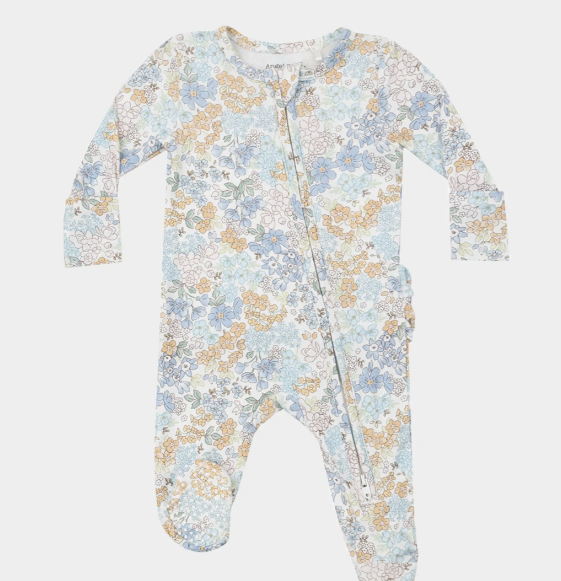 Angel Dear -  Edith’s Floral Ruffle Footie