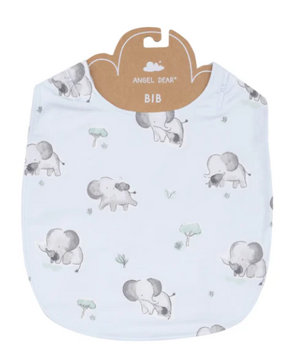 Angel Dear - Blue Elephants Bib