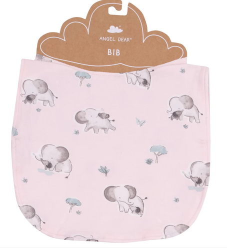 Angel Dear - Pink Elephants Bib