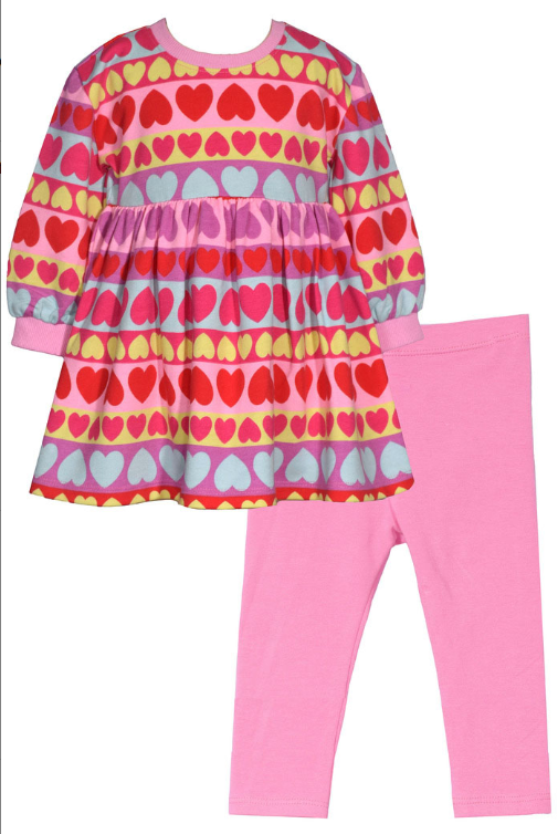 Bonnie Jean - Heart Tunic and Legging Set