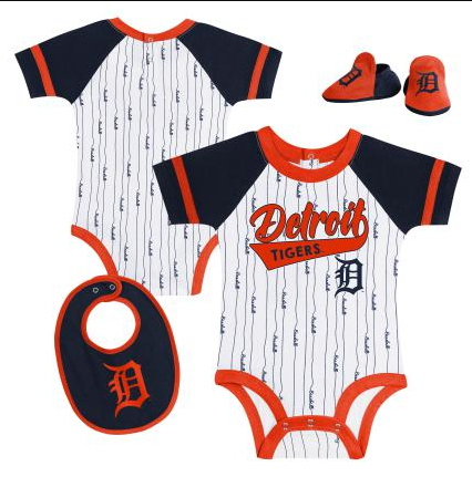 Base Hitter - Tigers Creeper Bib Bootie Set