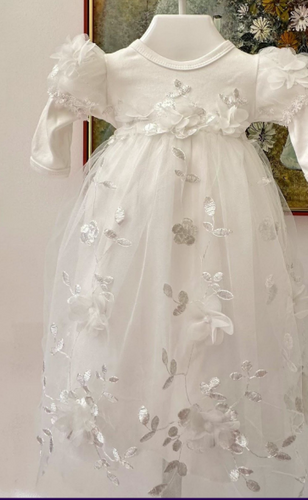 Bebe Gabrielle - Informal Christening, Lace 3d Flowers