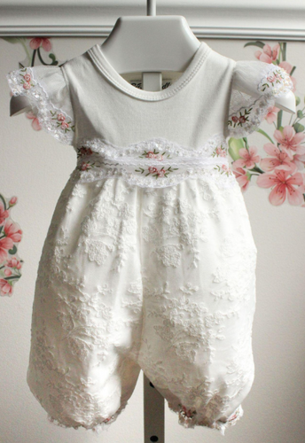 Bebe Gabrielle - Lace Rosette Romper