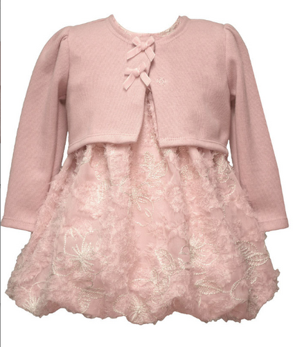 Bonnie Jean - Bubble Dress + Cardigan