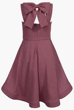 Load image into Gallery viewer, Bonnie Jean -  Mauve Sparkle Bow Dress