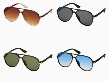 Blue Gem Sunglasses - Aviator Unisex Sunglasses