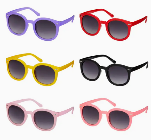 Blue Gem Sunglasses - K6914 Pop Color Roundies Sunglasses