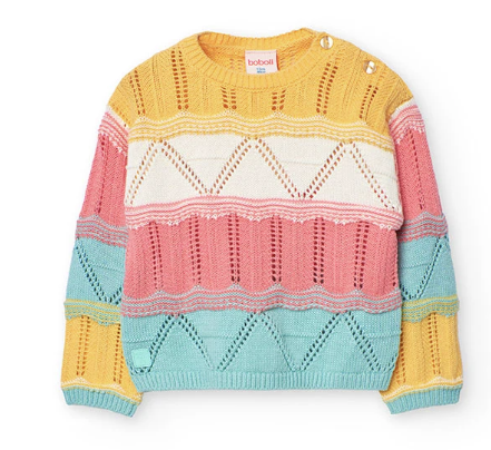 Boboli - Textured Stripe Pullover Sweater