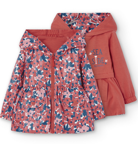 Boboli - 238159 Red/ Floral Reversible Jacket