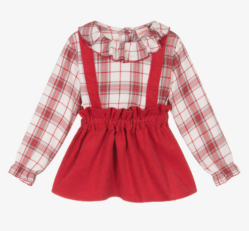 Boboli - Red & Plaid Dress Set