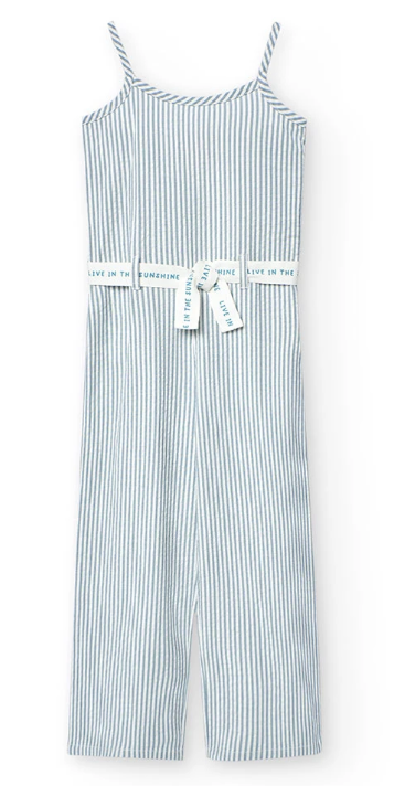 Boboli - Striped Poplin Jumpsuit