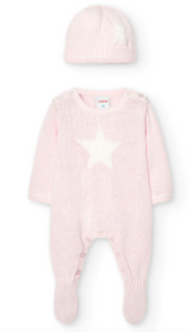 Boboli -  Pink Knit Star 1-pc Outfit