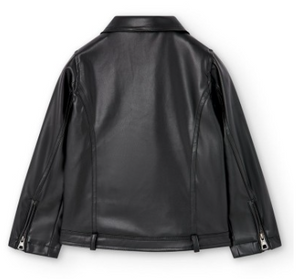 Boboli - Girls Faux Leather Motto Jacket