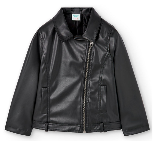 Boboli - Girls Faux Leather Motto Jacket