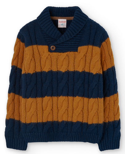 Boboli - Striped Cable Pullover