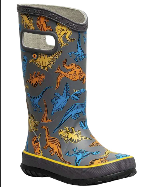 Bogs- Rainboot Dino Grey