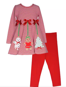 Cute Bow Leggings: Women's Christmas Outfits