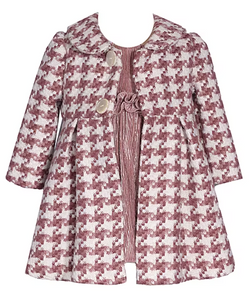 Bonnie Jean 2pc Mauve Dress with Boucle Coat 11921 Connie s Children s Shop