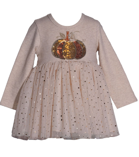 Bonnie Jean Sequin Pumpkin Dress 12743 Connie s Children s Shop