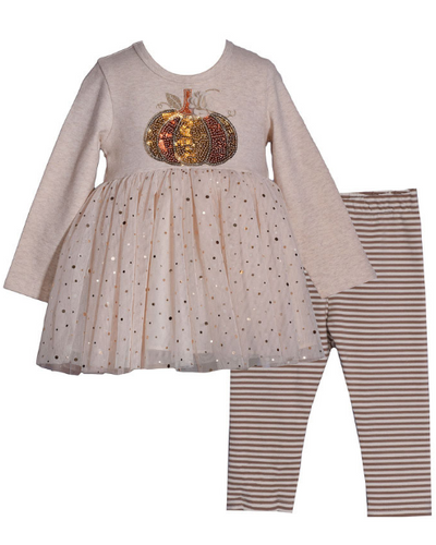 Bonnie Jean - Sequin Pumpkin Outfit