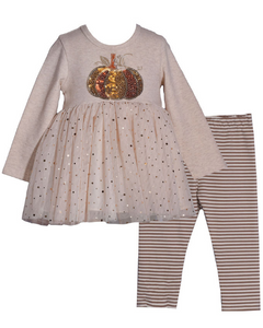 sequined pumpkin costume dress Bonnie Jean