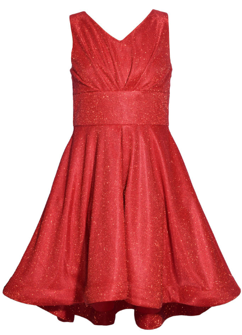 Bonnie Jean Red Sparkle Bow Back Dress 13115 Connie s Children s Shop