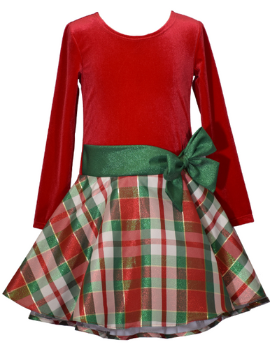 Bonnie Jean - Holiday Plaid Dress